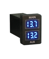 QVSWPRVVBL Small Toyota Style Dual Volt Meter with Blue Illumination